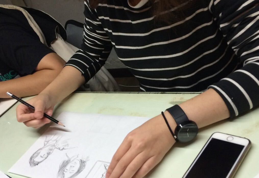 Class: Drawing people in perspective view