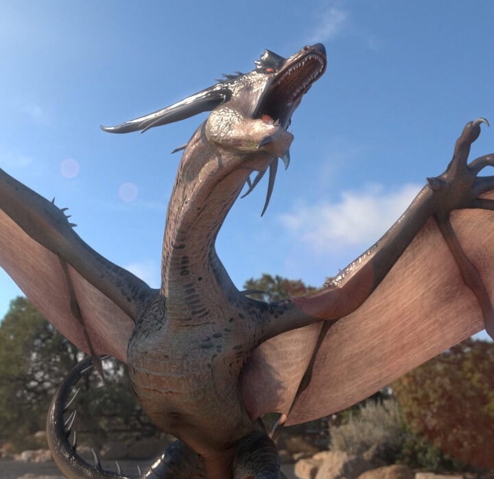 Rendering test: Dragons